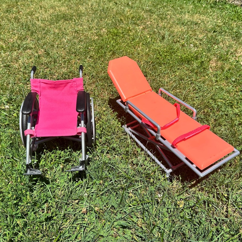 Our Generation Doll Wheelchair and Stretcher Medical Accessory Set for 18" Git